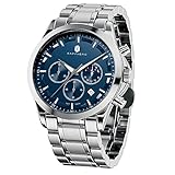 BENYAR Armbanduhr männer Chronograph Analog Quarzwerk Uhren Herren 30M Wasserdicht Edelstahlgehäuse Elegantes Geschenk