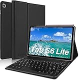 KVAGO Hülle mit Tastatur für Tablet 10,4 Zoll Samsung Galaxy Tab S6 Lite 2020 SM-P610/ P615, italienisches Layout Bluetooth-Tastatur abnehmbar mit ultradünner Schutzhülle, Schw