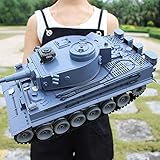 Super Off-Road Fernbedienung Tank Chariot Metall Modell Kampf Einstammbare Wiederaufladbare Kinderspielzeug Fernbedienung Fahrzeug RC Tank mit USB-Ladegerät Kabel Fernbedienung Panzer Tank