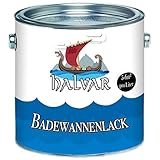 Halvar 2K Badewannenlack Badewannenbeschichtung FARBAUSWAHL Emaille Beschichtung (1 L, Weiß)