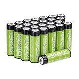 Amazon Basics AA-Batterien, wiederaufladbar, 2000 mAh, 24 Stück, vorg