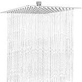 COMLIFE Duschkopf Regendusche, Regendusche 12 Zoll Brausekopf aus Edelstahl 304, Duschkopf mit 144 Anti-Kalk Düsen, Duschkopf Regendusche 30x30