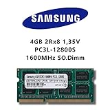 Samsung 4GB (1x 4GB) DDR3 1600MHz (PC3L 12800S) SO Dimm Low Voltage Notebook Laptop Arbeitsspeicher RAM Memory