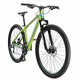 BIKESTAR Hardtail Aluminium Mountainbike Shimano 21 Gang Schaltung, Scheibenbremse 29 Zoll Reifen | 17 Zoll Rahmen Alu MTB | Grün B