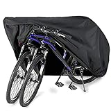 Big Ant Fahrradabdeckung, Wasserdicht 210T Oxford-Gewebe Fahrradgarage für 2 Fahrräder, Fahrradplane Fahrrad Regenschutz Universal Fahrrad Schutzhülle mit Beutel für Meisten Fahrräder (200x110 x70cm)