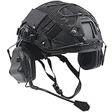 GYQCP Taktischer Helm, Leichtes Taktisches Helmset ABS-Material Mit Kommunikations-Headset Und Helmabdeckung NVE-Halterung Für Die Luftgewehr-Paintball-Jagd Halloween Ank