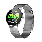 LLM Smartwatch, Smart-Armband, Fitness-Tracker, Schrittzähler, Entfernung, Kalorien, Pulsmesser, Bewegungsinformationen, Erinnerung, intelligente Sicherheit, silberner Stahl (silberner Stahl)