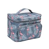 Große Kapazität Kulturtaschen Tragbare Reise Make-up Taschen Zipper Kulturbeutel Wasserdicht Kosmetiktasche Faltbar Waschtasche für Damen & Herren, Flaming