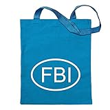 Kiwistar FBI Tragetasche Baumwolltasche Stoffbeutel Umhängetasche Langer Henk