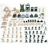 LIHAO 100 Stück Militärspielset Spielsoldaten Spielfiguren Soldaten Mini Figuren Armee Waffen Modell Mini Figuren Militärk