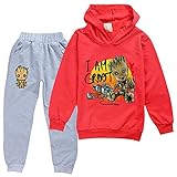 Aatensou Groot Hoodie Und Jogginghose Set Guardians of The Galaxy Jungen Unisex 2 Stück Kapuzenpullover Pullover Und Hose (A3,140)