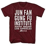 Bruce Lee T-Shirt für Erwachsene, chinesische Kampfsport-Ikone Jun Fan Gung Fu Institute, Braun, 3X-Groß
