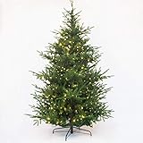 Topashe schwer entflammbarer Tannenbaum,Luxus Weihnachtsdekoration Baum, PE Simulationsbaum-Add Light_1.8m,Weihnachtsbaum mit Schnellaufbau Klappsy