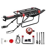 Aoweika Mountainbike Gepäckträger, Einstellbar Aluminiumlegierung Gepäckträger Fahrrad Perfekt für Mountainbike, Rennrad und Andere Fahrräder, Schnellverschluss und Montag
