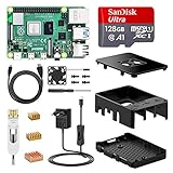 NinkBox Raspberry Pi 4 Model B 8 GB Super Kit mit 128GB Micro SD-Karte, originaler Raspberry Pi 4 Cortex A72 1.5GHz unterstützt Dual Display 4K/1000Mbps/Bluetooth 5.0 (Verbessertes Raspberry Pi 3)