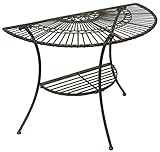 DanDiBo Tisch Halbrund Wandtisch Malega 100531 Beistelltisch aus Metall 100 cm Gartentisch Halbtisch Halbrundtisch Wandkonsole Konsole W