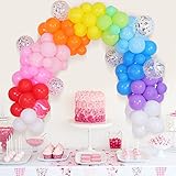 Luftballon Girlande Bunt Set, GRESATEK 105 Stück Regenbogen Luftballons 10 Farben Latex Ballons mit 5M Luftballonkette für Geburtstag Deko Party Halloween Weihnachten Hochzeit Jubiläum und Babyparty…