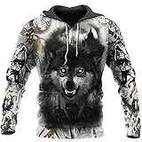 Wolf Hunting 3D Full Printed Herren Hoodie Unisex Luxury Hoodie Zip Pullover Casual Jacke Sportswear, Hoodie, X-S