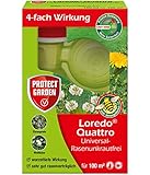 PROTECT GARDEN Universal-Rasenunkrautfrei Loredo Quattro Rasen Unkrautvernichter gegen hartnäckige Unkräuter mit 4-fach Wirkung, 100