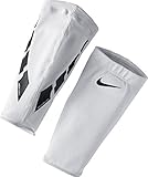 Nike Unisex-Adult Guard Lock Elite Football Sleeve Fußball-schienbeinschoner-stutzen, White/Black/Black, M