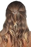 Damen Haarclip Haarspange für Frauen aus Metall in Form von Unendlichkeits Symbol g