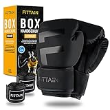 FITTAIN – Profi Boxhandschuhe – Atmungsaktives Mesh – Größe 8-14 Oz – Mit Bandagen – Optimale Handform – Für Training mit Boxen, Kickbox