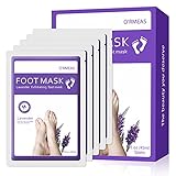 Fußmaske 5 Paare zur Entfernung von Hornhaut Hornhaut Socken Foot Peel Mask Wirksam bei Schwielen, Abgestorbener und Trockener Haut Lavendel Fußpeeling-maske Socken für Männer und F