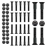 Aweisile Skateboard montagesatz 24 Stücke Skateboard Schrauben Montagesatz Innen Sechskant Skateboards Schrauben Skateboard Hardware Set,5x30