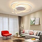 Hauptbeleuchtung Deckenleuchte, Led-Licht Weiß Dimmbar Warmes Licht Wohnzimmerlampe 72W Modern Mit Fernbedienung Schicke Deckenleuchte Aus Acrylmetall Schlafzimmer Restaurant Esslampe & Oslash; 56 C
