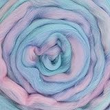 50g Filzwolle Set, Mehr Optionen, Gemischte Merinowolle - Geeignet zum Nadelfilzen von Tieren, Blumen oder Bildern (Farbe 01)