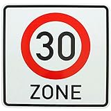 Original Verkehrszeichen 274.1 30 Zone Geburtstagsgeschenk Zonenschild RAL Straßenschild Schilder Verkehrsschilder Straßenschilder Hinweisschild StVO