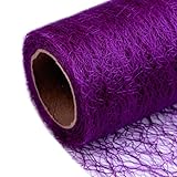 Schnoschi Dekostoff lila, Rolle 9 m x 30 cm, Tischläufer, Dekonetz, Tischband, Netzstoff, Textil-Netzgeweb