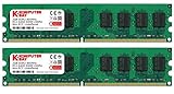 Komputerbay 4GB 2x 2GB DDR2 800MHz PC2-6300 PC2-6400 DDR2 800 (240 PIN) DIMM Desktop-Speicher 1.8