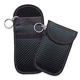 EasyULT RFID Keyless Go Schutz Autoschlüssel[2 Pack], Funkschlüssel Abschirmung Schlüsseltasche, Signalabschirmung Strahlenschutz Tasche Blockiert RFID, NFC, Auto Blocker Anti-Hacking
