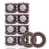 EZbobbles 12 Stück Spiral Haargummi, Telefonkabel Haargummi Pferdeschwanz-Halter für Mädchen & Frauen (Serie 1)