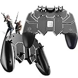 BESTZY PUBG Mobile Game Controller 6 Finger Sensitive Mobile Gaming Triggers Handy Gamepad AK66 Joystick Handyhalterung geeingnet für 4,7-6,5 Zoll Android or IOS Smartp