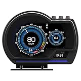 KAOLALI Universal Auto HUD OBD + GPS Dual System Smart Head Up Display mit Navigation Tachometer Übergeschwindigkeit Warnung Wasser & Öltemperatur Alarmanlag