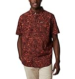 Columbia Unisex Rapid Rivers Bedrucktes Kurzarm-Shirt Hemd, Red Lodge Campingbedarf, 2X T