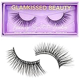 GLAMKISSED BEAUTY Falsche Wimpern - Künstliche Wimpern (vegan & wiederverwendbar) - Fake Lashes für selbstklebenden Eyeliner (nicht magnetisch) - Falsche Wimpern für Lash Glue Liner (ALLURE)