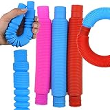 JONOTOYS Pop Tubes Fidget Toy Bunt Stretch Rohr 3 Stück Twist Antistress Schläuche Sensorik Kinder 18