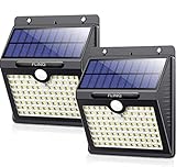 FlinQ Solar Lampe Garten | 2er Pack 97 LED | Zwei Solarlampen | Wandleuchte | Solarenergie | Bewegung