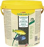 sera Cichlid Green XL Nature 10 L (3,6 kg) - Hauptfutter mit 10 % Spirulina für größere herbivore Cichliden, Futter für Malaw