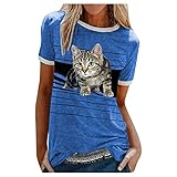 SNKSDGM T-Shirts für Damen Damen Casual T-Shirt Kurzarm Tunika Sweatshirt Tops mit Wasserfallausschnitt Bluse B