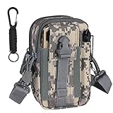 flintronic Taktische Hüfttaschen, Militär Kompakt Gürteltasche Multifunktional Bauchtasche Tasche Beutel für Camping Wandern Radfahren Klettern und Reisen Mit Karab