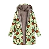 Damen Winter Jacke Kapuze Winterjacke Winterparka Kunstfell Teddyfell mit Kapuze Lange Warm Parka Jacke Steppjacke Wintermantel Casual Übergangsmantel Übergangsjacke Fleecejacke Damenjacke D