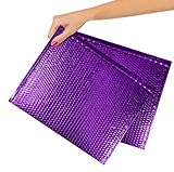 ABC Luftpolsterversandtaschen, Metallic, 12,75 x 10,5 cm, 10 Stück Luftpolsterumschläge, Violett, 12 3/4 x 10 1/2 XL Glamour Luftpolsterversandtaschen. Haftklebung. Versandtaschen für V