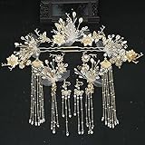 SGFEHAN Haarklammern Antike Kostüm Kopfschmuck Antike Stil Haarnadelzubehör Chinesische Phoenix Crown Stepping Anzug Hochzeit Haarschmuck (Color : Style six)