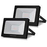 MEIKEE Led Strahler 20W LED Scheiwerfer Warmweiß 2 Stück Superhell 2000LM Strahler Außen 3000K Fluter IP66 Wasserdicht Flutlicht Außenstrahler für Sportplatz Garage Hinterhof G