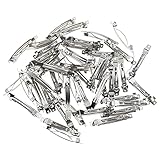 Non-brand 50pcs Metall Französische Barrette Unbelegte Haar Klipp Haarnadel Bogen DIY - 9 x 78