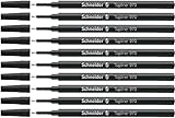 Schneider Topliner 970 Fineliner-Mine (passend für Topliner 911, 0,4 mm) 10er Packung schw